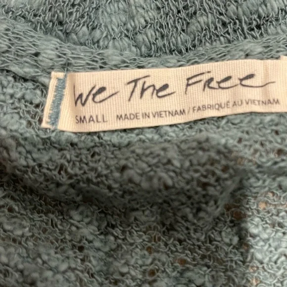 Free People Ocean Air Hacci Top Color Misty Forest - Picture 8 of 9